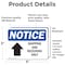 Signmission Shipping And Receiving Only (Up Arrow) Sign With Symbol, 5 in W x Rectangle, Vinyl Decal OS-2PACK-NS-D-35-L-18305 - alternate 4